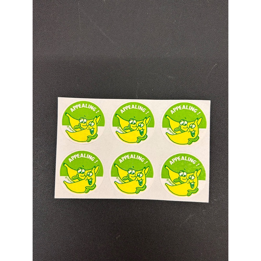 Vintage Trend Enterprises Appealing Banana Scratch Sniff Stickers Sheet of 6